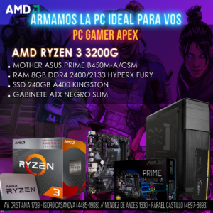 PC GAMER APEX - RYZEN 3 3200G