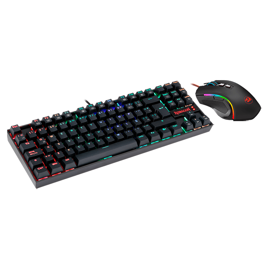 Kit Teclado y Mouse Redragon K552RGB-BA-SP (K552 RGB + M607 RGB)